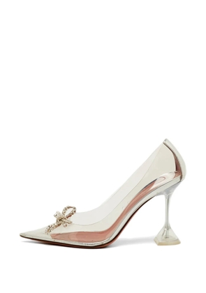 Amina Muaddi Rosie crystal-bow pumps - Silver