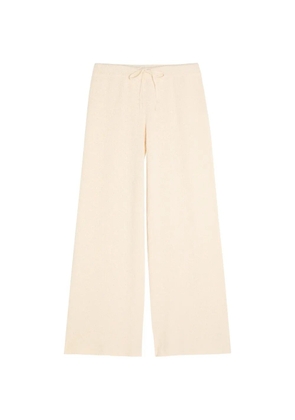 Suzie Kondi drawstring wide-leg cotton trousers - Neutrals
