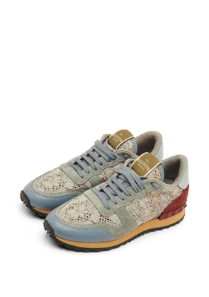 Valentino Garavani Pre-Owned Rockrunner lace-up leather sneakers - Blue