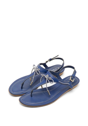 Tod's Vintage bow-detail thong sandals - Blue