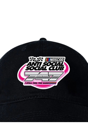 Anti Social Social Club 747 Nascar-print cap - Black