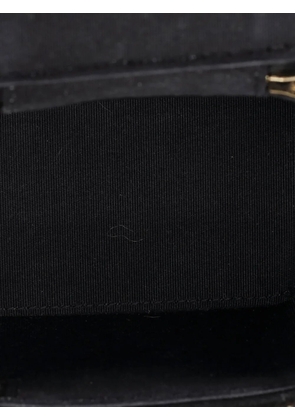 CHANEL Pre-Owned Classic Vanity Case with Chain Striped Raffia and Jute Mini crossbody bag - Black
