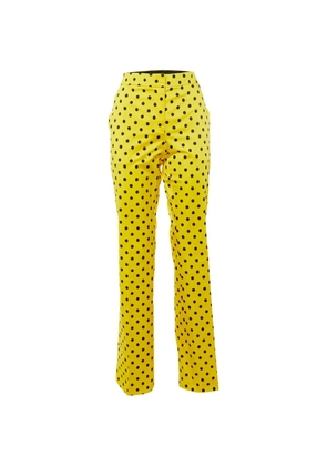 Moschino Pre-Owned polka-dot straight-fit trousers - Yellow