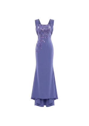 Saiid Kobeisy sequin-embellished draped maxi dress - Purple