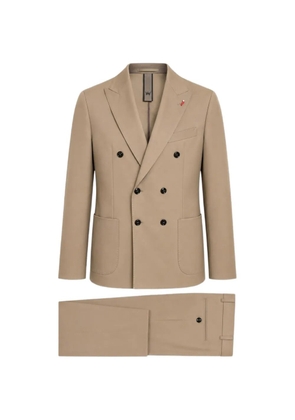 MULISH double-breasted peak-lapel suit - Neutrals