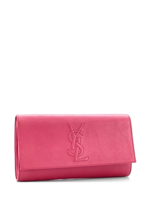 Saint Laurent Pre-Owned Belle de Jour Leather Large clutch bag - Pink