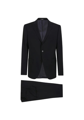 Emporio Armani single-breasted wool suit - Black