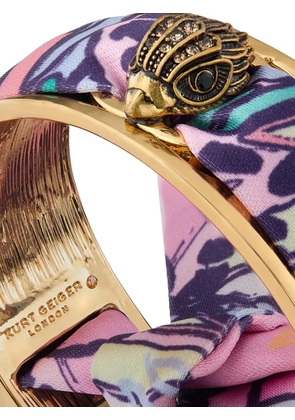 Kurt Geiger London eagle-head silk-wrapped bracelet - Gold
