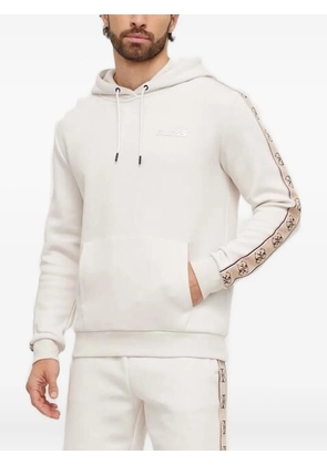 GUESS USA Mickey logo-tape hoodie - White