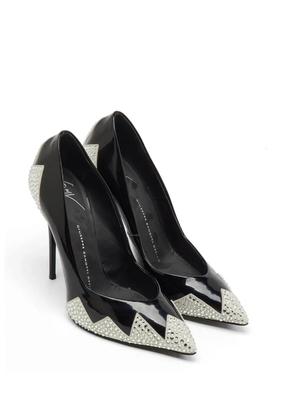 Giuseppe Zanotti Vintage crystal-embellished pointed-toe pumps - Black