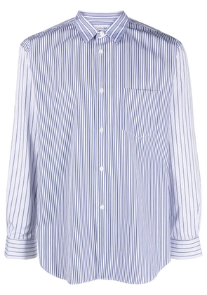 Comme Des Garçons striped-pattern cotton shirt - Blue