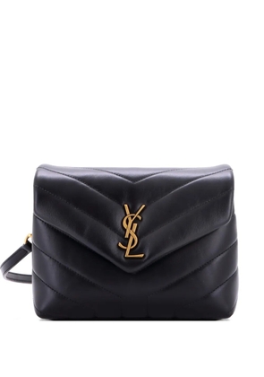 Saint Laurent Pre-Owned Loulou Shoulder Bag Matelasse Chevron Leather Toy crossbody bag - Black