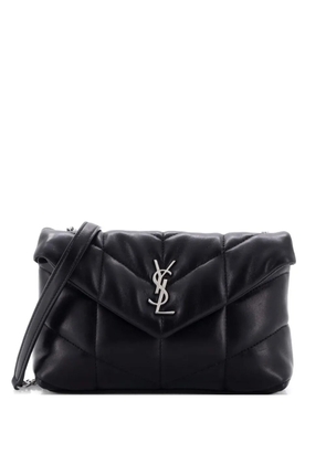 Saint Laurent Pre-Owned Loulou Puffer Shoulder Bag Quilted Leather Mini crossbody bag - Black