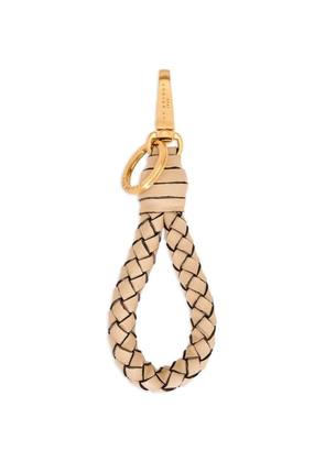 The Bridge Duccio braided leather keyring - Neutrals