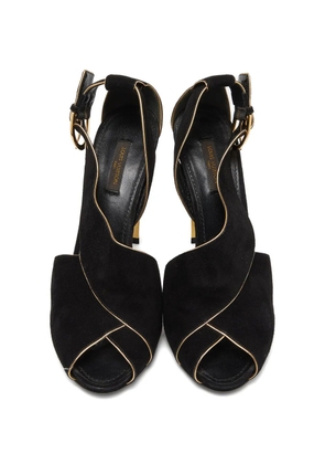 Louis Vuitton Pre-Owned buckle-fastening crossover sandals - Black