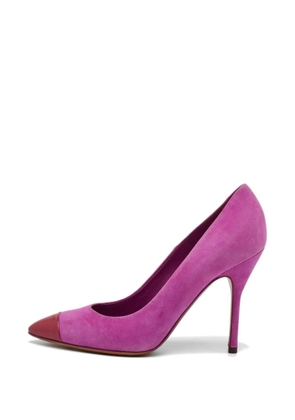 Saint Laurent Pre-Owned cap-toe pointed-toe pumps - Pink