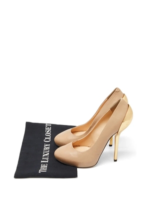 Giuseppe Zanotti Vintage round-toe leather pumps - Neutrals