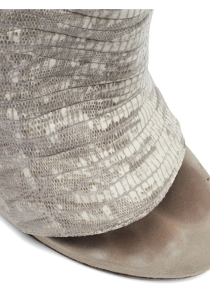 Alexander Wang Devon lizard-embossed ankle boots - Grey
