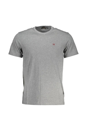 Napapijri logo-patch short-sleeve T-shirt - Grey