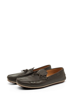 Tod's Vintage bow-detail leather loafers - Brown