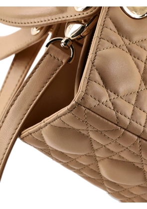 Christian Dior Pre-Owned Lady Dior Bag Cannage Quilt Lambskin Large tote bag - Neutrals