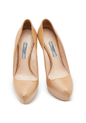 Prada Pre-Owned leather platform pumps - Neutrals