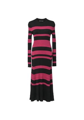 Proenza Schouler striped rib-knit dress - Black