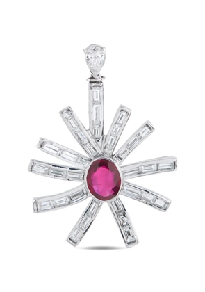 LB Exclusive ruby and diamond pendant - Silver