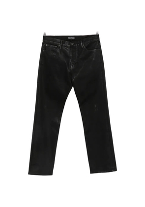 TOM FORD coated straight-leg trousers - Black