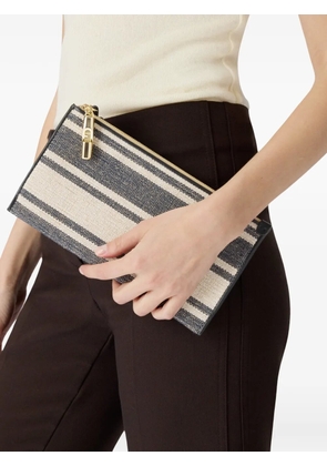 Furla Iride striped clutch bag - Blue