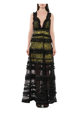Givenchy tiered zip-trim maxi dress - Black