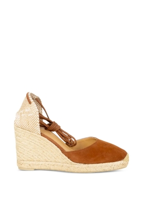 Castañer Carina tie-fastening heeled espadrilles - Brown