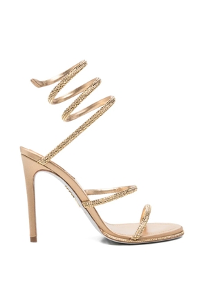 René Caovilla Cleo crystal-embellished sandals - Gold