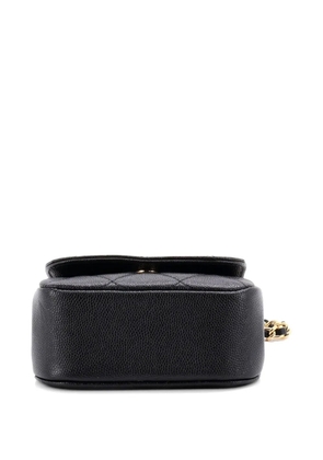 CHANEL Pre-Owned CC Frame Flap with Chain Quilted Caviar clutch bag - Black