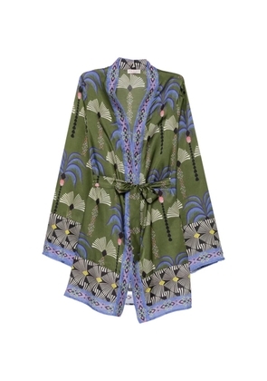 Anjuna Carlotta palm-print belted kimono - Green