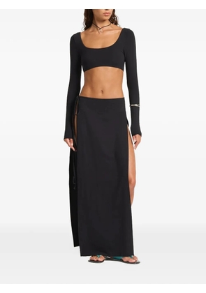 BOUND Wynn side-slit maxi skirt - Black
