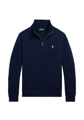 Polo Ralph Lauren quarter-zip Pony-motif sweater - Blue