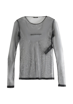 Ann Demeulemeester Fiene sheer long-sleeve T-shirt - Black