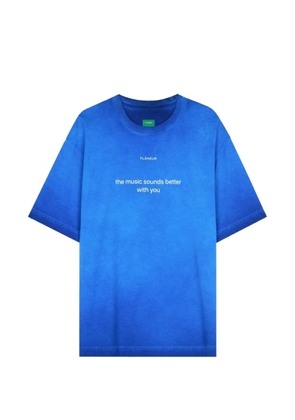FLÂNEUR logo-print washed T-shirt - Blue
