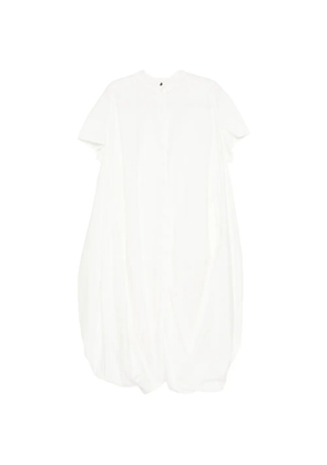 Rundholz ruffled short-sleeve dress - White