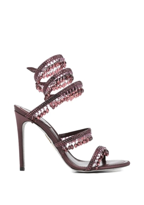 René Caovilla Chandelier crystal-embellished heeled sandals - Red