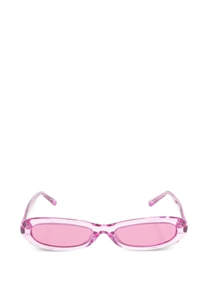 The Attico x Linda Farrow oval-frame sunglasses - Pink