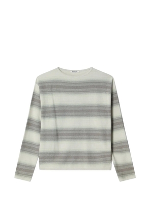 Auralee gradient-stripe boat-neck sweater - Grey