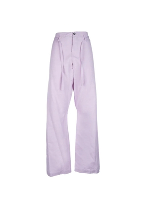 OMBRA MILANO wide-leg drawstring-detail trousers - Purple