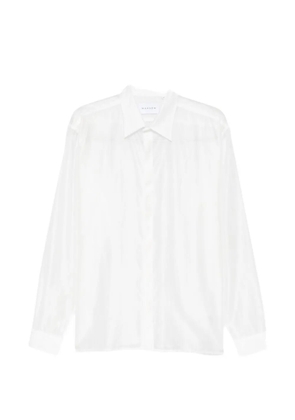 MARSEM sheer long-sleeve shirt - White