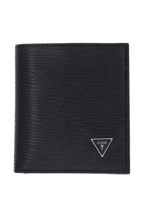 GUESS USA Milano logo-plaque textured wallet - Black
