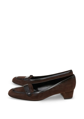 Ferragamo Pre-Owned suede heeled pumps - Brown