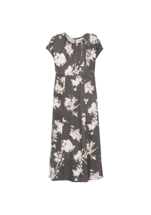 Marc O'Polo floral-print side-slit midi dress - Grey