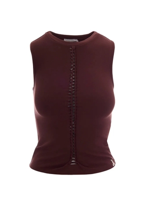 Patrizia Pepe braided-detail sleeveless top - Brown