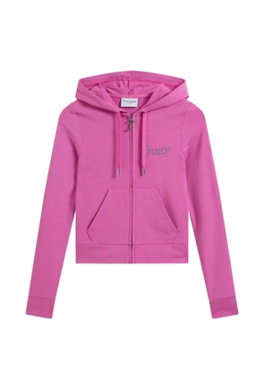 Juicy Couture diamanté zip-through hoodie - Pink